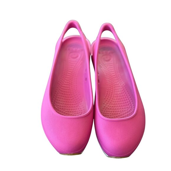 Crocs Women's Pink Retro Slingback Size 8 - Picture 4 of 7